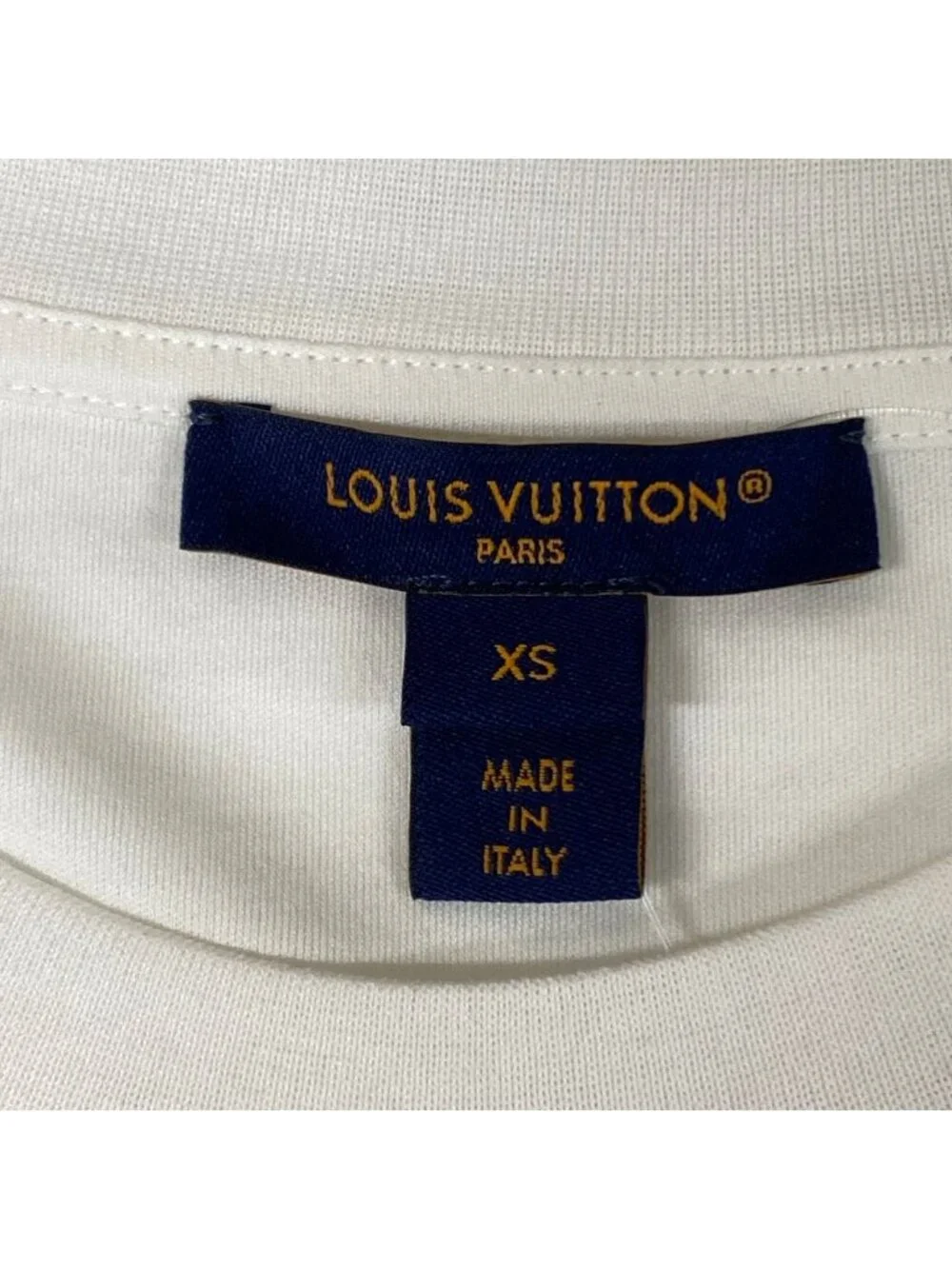 Louis Vuitton Short Sleeve T-Shirt White Logo Cotton XS
